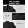 imageTACVASEN Mens Quarter Zip Pullover Fleece Lined Thermal Long Sleeve Golf Shirt 14 Zip Warm Winter SweatshirtsBlack