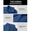 imageTACVASEN Mens Quarter Zip Pullover Fleece Lined Thermal Long Sleeve Golf Shirt 14 Zip Warm Winter SweatshirtsBlue Grey
