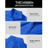 imageTACVASEN Mens Quarter Zip Pullover Fleece Lined Thermal Long Sleeve Golf Shirt 14 Zip Warm Winter SweatshirtsColor Blue
