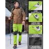 imageTACVASEN Mens Snow Ski Pants Winter Fleece Lined Pants for Mens Water Resistant Snowboarding HikingBright Green