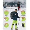 imageTACVASEN Mens Snow Ski Pants Winter Fleece Lined Pants for Mens Water Resistant Snowboarding HikingBright Green