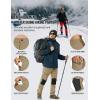 imageTACVASEN Mens Snow Ski Pants Winter Fleece Lined Pants for Mens Water Resistant Snowboarding HikingKhaki