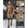 imageTACVASEN Mens Snow Ski Pants Winter Fleece Lined Pants for Mens Water Resistant Snowboarding HikingKhaki