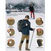 imageTACVASEN Mens Snow Ski Pants Winter Fleece Lined Pants for Mens Water Resistant Snowboarding HikingLight Brown