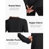 imageTACVASEN Sun Shirt Women Long Sleeve Athletic Yoga UPF 50 Tops with Thumb Holes Quick Dry UV Protection Running ShirtsBlack