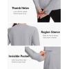 imageTACVASEN Sun Shirt Women Long Sleeve Athletic Yoga UPF 50 Tops with Thumb Holes Quick Dry UV Protection Running ShirtsBrightgray