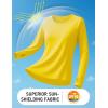 imageTACVASEN Sun Shirt Women Long Sleeve Athletic Yoga UPF 50 Tops with Thumb Holes Quick Dry UV Protection Running ShirtsBrightyellow