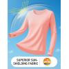 imageTACVASEN Sun Shirt Women Long Sleeve Athletic Yoga UPF 50 Tops with Thumb Holes Quick Dry UV Protection Running ShirtsLightpink