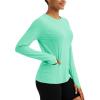 imageTACVASEN Sun Shirt Women Long Sleeve Athletic Yoga UPF 50 Tops with Thumb Holes Quick Dry UV Protection Running ShirtsMint Green