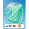 imageTACVASEN Sun Shirt Women Long Sleeve Athletic Yoga UPF 50 Tops with Thumb Holes Quick Dry UV Protection Running ShirtsMint Green