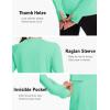 imageTACVASEN Sun Shirt Women Long Sleeve Athletic Yoga UPF 50 Tops with Thumb Holes Quick Dry UV Protection Running ShirtsMint Green