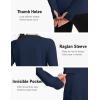 imageTACVASEN Sun Shirt Women Long Sleeve Athletic Yoga UPF 50 Tops with Thumb Holes Quick Dry UV Protection Running ShirtsNavy