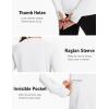 imageTACVASEN Sun Shirt Women Long Sleeve Athletic Yoga UPF 50 Tops with Thumb Holes Quick Dry UV Protection Running ShirtsWhite