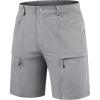 imageTACVASEN Mens Hiking Cargo Shorts 10quot Quick Dry Lightweight Casual Golf Work Shorts with Zipper Pocket Summer OutdoorLight Grey