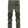 imageTACVASEN Mens Snow Ski Pants Winter Fleece Lined Pants for Mens Water Resistant Snowboarding HikingGreen