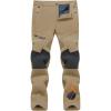 imageTACVASEN Mens Snow Ski Pants Winter Fleece Lined Pants for Mens Water Resistant Snowboarding HikingKhaki