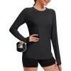imageTACVASEN Sun Shirt Women Long Sleeve Athletic Yoga UPF 50 Tops with Thumb Holes Quick Dry UV Protection Running ShirtsBlack