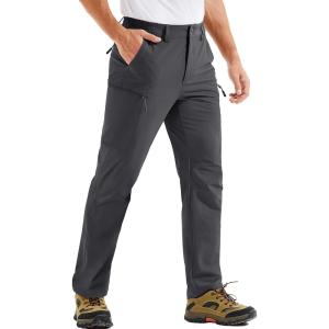 imageTACVASEN Mens Hiking Cargo Pants with 6 Pockets Lightweight Water Resistant Quick Dry Travel Pants for Men Work OutdoorDark Grey