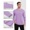 imageTACVASEN Mens Thermal Shirt Long Sleeve Fleece Lined Base Layer Lightweight Athletic Undershirt Winter Tops Workout10 Purple