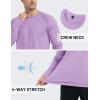 imageTACVASEN Mens Thermal Shirt Long Sleeve Fleece Lined Base Layer Lightweight Athletic Undershirt Winter Tops Workout10 Purple