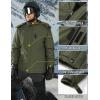 imageTACVASEN Mens Winter Jacket Waterproof Ski Coat Warm Fleece Lined Windproof Snowboard Jacket with 4 Pockets HikingArmy Green