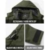 imageTACVASEN Mens Winter Jacket Waterproof Ski Coat Warm Fleece Lined Windproof Snowboard Jacket with 4 Pockets HikingArmy Green