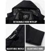 imageTACVASEN Mens Winter Jacket Waterproof Ski Coat Warm Fleece Lined Windproof Snowboard Jacket with 4 Pockets HikingBlack