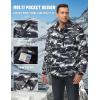 imageTACVASEN Mens Winter Jacket Waterproof Ski Coat Warm Fleece Lined Windproof Snowboard Jacket with 4 Pockets HikingBlack Camo