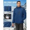 imageTACVASEN Mens Winter Jacket Waterproof Ski Coat Warm Fleece Lined Windproof Snowboard Jacket with 4 Pockets HikingDenim Blue