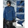 imageTACVASEN Mens Winter Jacket Waterproof Ski Coat Warm Fleece Lined Windproof Snowboard Jacket with 4 Pockets HikingDenim Blue