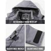 imageTACVASEN Mens Winter Jacket Waterproof Ski Coat Warm Fleece Lined Windproof Snowboard Jacket with 4 Pockets HikingLight Grey