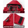 imageTACVASEN Mens Winter Jacket Waterproof Ski Coat Warm Fleece Lined Windproof Snowboard Jacket with 4 Pockets HikingRed