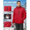 imageTACVASEN Mens Winter Jacket Waterproof Ski Coat Warm Fleece Lined Windproof Snowboard Jacket with 4 Pockets HikingRed