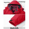 imageTACVASEN Mens Winter Jacket Waterproof Ski Coat Warm Fleece Lined Windproof Snowboard Jacket with 4 Pockets HikingRed