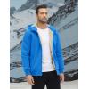 imageTACVASEN Mens Zip Up Sherpa Lined Hoodies Thick Fleece Heavyweight Jacket Windproof Thermal Zipper SweatshirtAzure