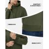 imageTACVASEN Mens Zip Up Sherpa Lined Hoodies Thick Fleece Heavyweight Jacket Windproof Thermal Zipper SweatshirtGreen