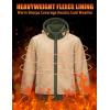 imageTACVASEN Mens Zip Up Sherpa Lined Hoodies Thick Fleece Heavyweight Jacket Windproof Thermal Zipper SweatshirtGreen