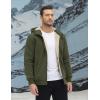 imageTACVASEN Mens Zip Up Sherpa Lined Hoodies Thick Fleece Heavyweight Jacket Windproof Thermal Zipper SweatshirtGreen