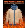 imageTACVASEN Mens Zip Up Sherpa Lined Hoodies Thick Fleece Heavyweight Jacket Windproof Thermal Zipper SweatshirtGrey Blue
