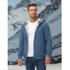 imageTACVASEN Mens Zip Up Sherpa Lined Hoodies Thick Fleece Heavyweight Jacket Windproof Thermal Zipper SweatshirtGrey Blue