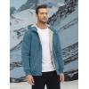 imageTACVASEN Mens Zip Up Sherpa Lined Hoodies Thick Fleece Heavyweight Jacket Windproof Thermal Zipper SweatshirtHaze Blue