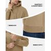 imageTACVASEN Mens Zip Up Sherpa Lined Hoodies Thick Fleece Heavyweight Jacket Windproof Thermal Zipper SweatshirtKhaki