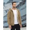 imageTACVASEN Mens Zip Up Sherpa Lined Hoodies Thick Fleece Heavyweight Jacket Windproof Thermal Zipper SweatshirtKhaki