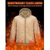 imageTACVASEN Mens Zip Up Sherpa Lined Hoodies Thick Fleece Heavyweight Jacket Windproof Thermal Zipper SweatshirtKhaki