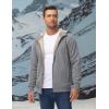 imageTACVASEN Mens Zip Up Sherpa Lined Hoodies Thick Fleece Heavyweight Jacket Windproof Thermal Zipper SweatshirtLight Grey