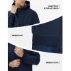 imageTACVASEN Mens Zip Up Sherpa Lined Hoodies Thick Fleece Heavyweight Jacket Windproof Thermal Zipper SweatshirtNavy