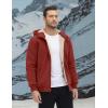 imageTACVASEN Mens Zip Up Sherpa Lined Hoodies Thick Fleece Heavyweight Jacket Windproof Thermal Zipper SweatshirtOrange