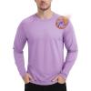 imageTACVASEN Mens Thermal Shirt Long Sleeve Fleece Lined Base Layer Lightweight Athletic Undershirt Winter Tops Workout10 Purple