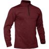 imageTACVASEN Mens Quarter Zip Pullover Long Sleeve Golf Sweatshirts 14 Zip Sweaters Winter Fleece Lined Thermal ShirtWine Red