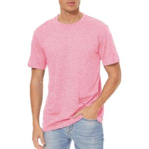 imageTACVASEN Mens Workout Shirts Short Sleeve Athletic Dry Fit Tshirts Shirts Running Gym Crewneck TShirtsPink